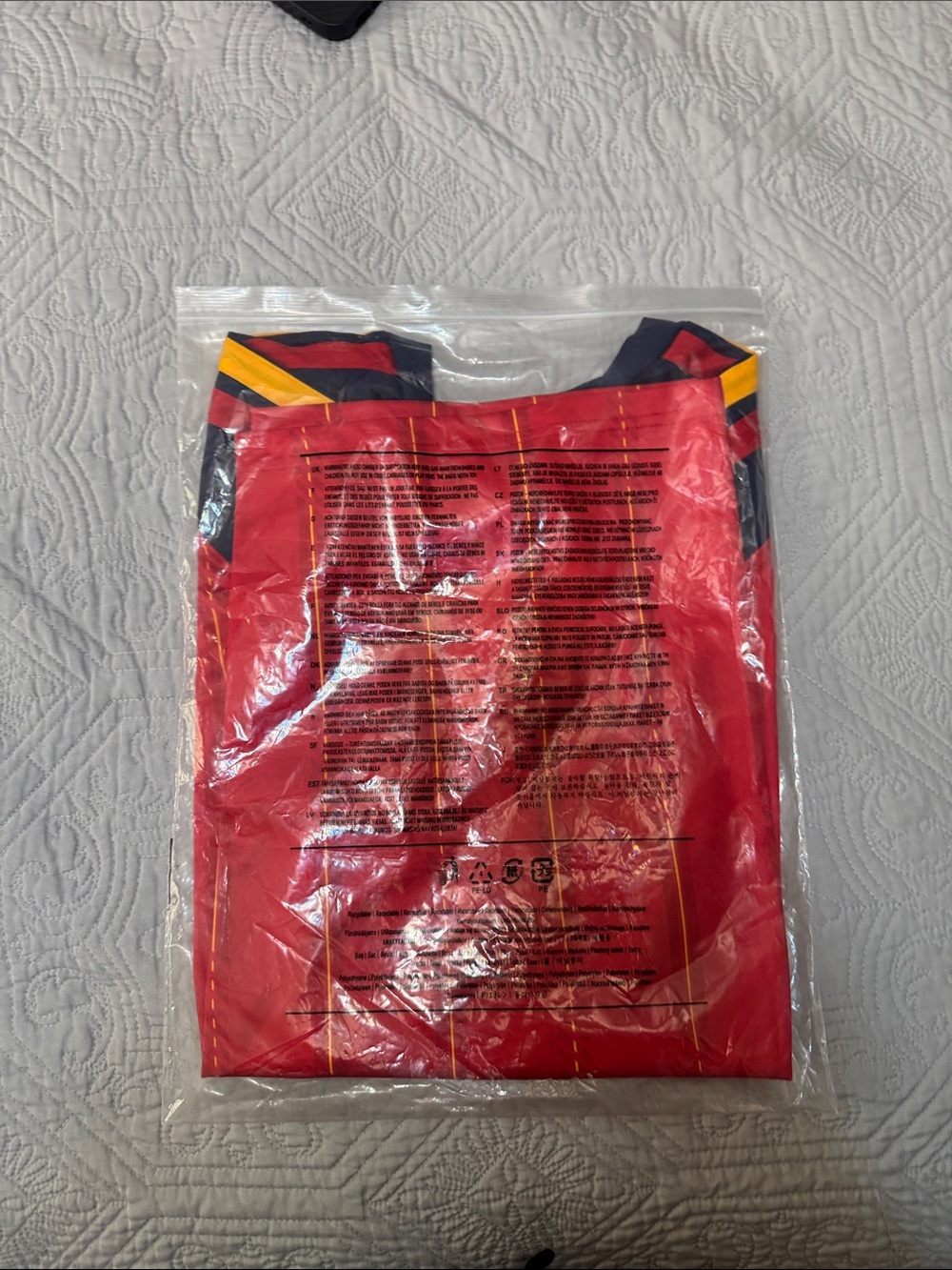 adidas Red & Yellow Spain Soccer Jersey - Picture 2 of 2